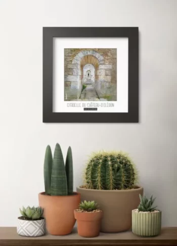 citadelle du château d'oléron (Île d'oléron) - Découvrez nos cadres photos uniques, véritables trésors capturés lors de mes voyages à travers le monde. Chaque image, soigneusement sélectionnée et magnifiée en studio, est encadrée avec élégance dans un cadre en bois noir mat de 24x24 cm, d’une épaisseur de 1,5 cm.